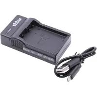 VHBW Chargeur USB compatible avec Panasonic DMW-BLD10E, DMW-BLD10PP, DMW-BLD10 pour caméra caméscope action-cam + témoin de charge 8,4 V