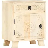 vidaXL Table de chevet 40x30x50 cm Bois de manguier massif