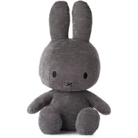 Bon Ton Toys Miffy, peluche en forme de lapin, 70 cm, couleur anthracite, de haute qualité, idéal pour les câlins