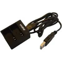 VHBW Chargeur USB double compatible avec EKEN PG1050 pour caméra caméscope action-cam + témoin de charge 4,2 V