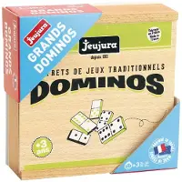 Jeujura Jeu De Societe Grands Dominos Bois - Coffret Bois