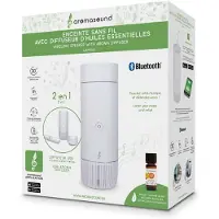 BigBen Interactive Diffuseur d'aromathérapie BigBen Aromasound Lantao - portable - argent / blanc avec haut parleur bluetooth