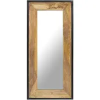 vidaXL Miroir 110x50 cm Bois de manguier massif