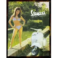 NA Petite Plaque métal de collection Vespa Gran Sport