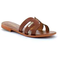Les tropéziennes Sandales plates DAMIA femmes - Marron - 37