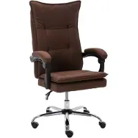 vidaXL Chaise de bureau Marron Tissu