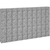vidaXL Gabion lits surélevés 4 pcs 30x30x50/100/150/200 cm Fer