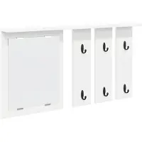 vidaXL Porte-manteau mural Blanc 85 x 10 x 45 cm Bois d'ingénierie