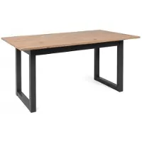 Homestyle4u Table de salle à manger en bois Table de cuisine 160-200 Table de salle à manger extensible
