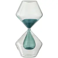 NA Sablier de décoration en verre et sable blanc