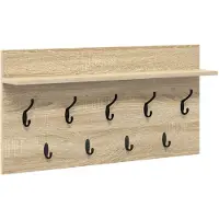 vidaXL Porte-manteau mural avec étagère Chêne sonoma 80 x 40 x 12 cm