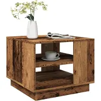 vidaXL Table basse imitation vieux bois 55x55x42 cm Bois composite