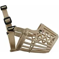 Gloria Muselière Plastique - Gloria - Confortable - Beige - Pour Chien - Protection Du Museau