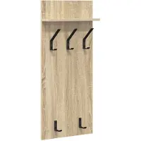 vidaXL Porte-manteau mural avec étagère Chêne sonoma 90 x 40 x 10 cm