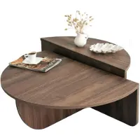 Concept-Usine Table basse modulable couleur noyer MILA