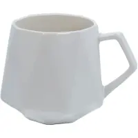 Intirilife Tasse À Café Avec Finition Raffinée En Blanc D'une Contenance De 350 Ml - 13x10.5x9.2 Cm - Tasse À Thé, Tasse À Anse, Gobelet Pour Le Café, Le Thé, Le Lait, Le Cacao Et Bien Plus Encore