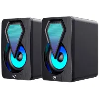 Havit SK210mini PRO RGB haut-parleurs d'ordinateur, Haut-parleur PC, Noir