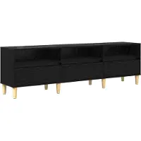 vidaXL Meubles TV, 150 x 30 x 45 cm, noir, imitation chêne, panneaux de particules