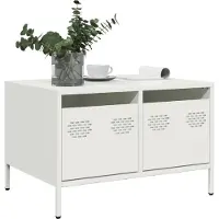 vidaXL Armoire TV blanc 68x50x43,5 cm Acier laminé à froid