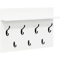 vidaXL Porte-manteau mural Blanc 60 x 40 x 12 cm Bois d'ingénierie