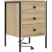 vidaXL Cabinet de chevet avec tiroir Chêne sonoma 42 x 41 x 61 cm