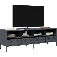 vidaXL Armoire TV Anthracite 135x39x43,5 cm Acier laminé à froid