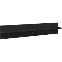 vidaXL Porte-manteau mural avec étagère Chêne noir 100 x 10.5 x 18 cm