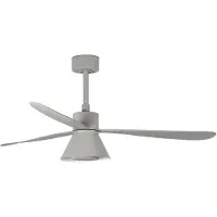 Faro Amelia - ventilateur de plafond - Ø 132 x 26 cm - 6 vitesses - 20W LED dimmable inclus - télécommande avec minuterie - gris