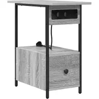 vidaXL Cabinet de chevet Sonoma gris 60 x 30 x 61 cm Bois d'ingénierie