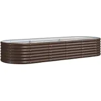 vidaXL Lit surélevé de jardin Acier galvanisé marron