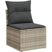 vidaXL Ensemble de canapé de jardin avec coussins 8 pcs gris clair et gris foncé