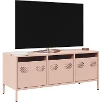 vidaXL Armoire TV rose 101,5x39x43,5 cm Acier laminé à froid