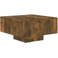 vidaXL Table basse chêne fumé 60x60x31,5 cm bois composite