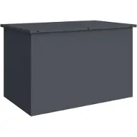 vidaXL Coffre de rangement d'extérieur anthracite 80 x 50,5 x 50 cm en acier