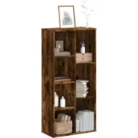 vidaXL Bibliothèque chêne fumé 50x25x105 cm bois d'ingénierie