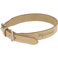 Diego & Louna Collier Cuir Naturel - Couleur : Naturel, Taille : 55 Cm, Longueur Totale : 70 Cm