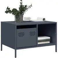 vidaXL Table basse anthracite 68,5x50x43,5 cm Acier laminé à froid