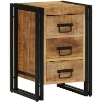 vidaXL Table de chevet 40x35x50 cm en bois de manguier massif