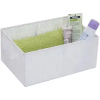 Mendler Panier De Rangement Hwc-C37, 12x28x20cm Blanc