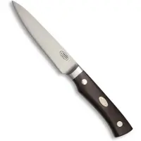 Fällkniven Couteau À Scie En Acier Laminé Cos Avec Lame De 11,5 Cm, Manche Micarta Marron Dans Boîte En Bois.
