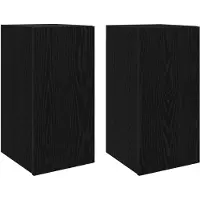 vidaXL Armoire TV murale 2 pcs Noir imitation chêne 30,5 x 30 x 60 cm