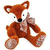 Doudou et Compagnie Peluche Copains Câlins Renard Orange 40 Cm -