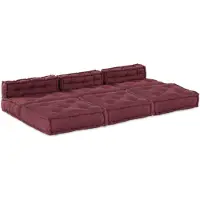 vidaXL Ensemble de canapés modulaires , 4 pièces, tissu marron