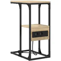 vidaXL Cabinet de chevet avec tiroir Chêne sonoma 41.5 x 26 x 60.5 cm