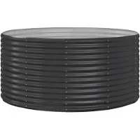 vidaXL Lit surélevé Anthracite 140x140x68 cm Acier revêtu par poudre
