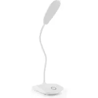 INF Lampe de table LED rechargeable avec variateur et pied pliable, Blanc
