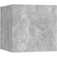 vidaXL Armoire TV murale gris béton 30,5x30x30 cm