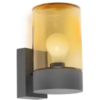 Faro Applique murale gris foncé avec verre brun KILA 71745
