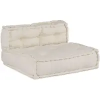 vidaXL Ensemble de canapé modulaire, tissu crème, 210 x 70 x 56 cm