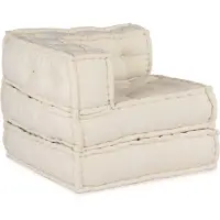 vidaXL Ensemble de canapés modulaires, 2 pièces, revêtement en tissu, couleur crème, 140 x 70 x 56 cm